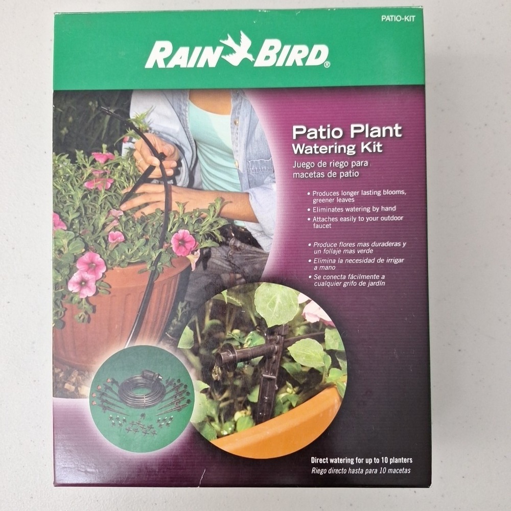 Rain Bird Hose End Drip Irrigation Spot Watering Plant Kit Outdoor Plants 40 Pcs